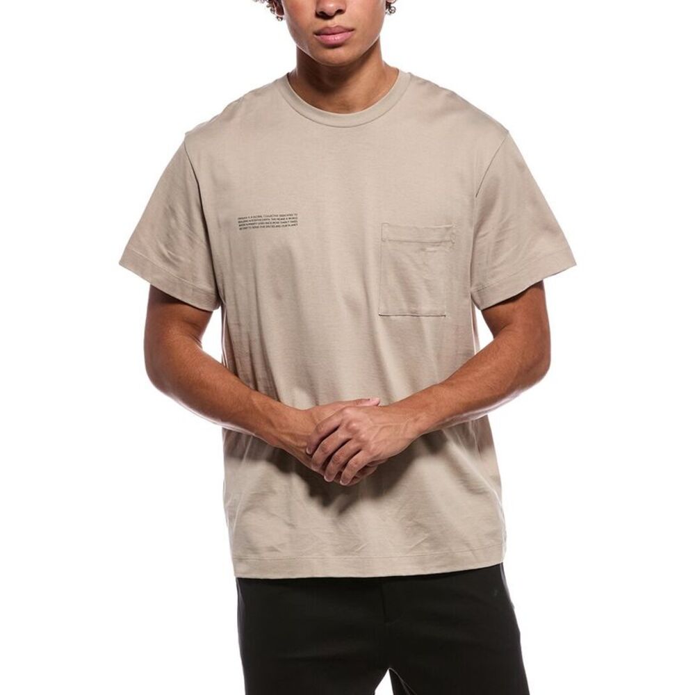 Pangaia Mens  T-Shirt, Beige